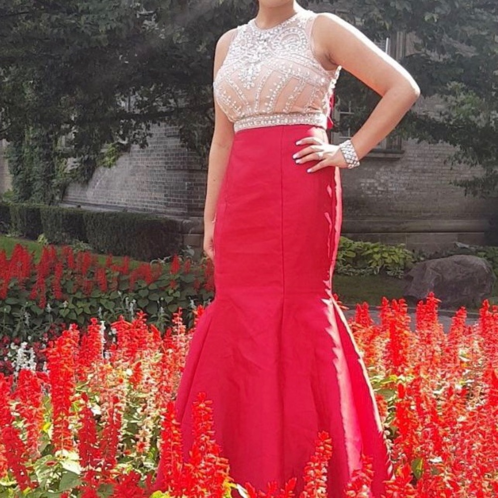 Beautiful mermaid style red dress